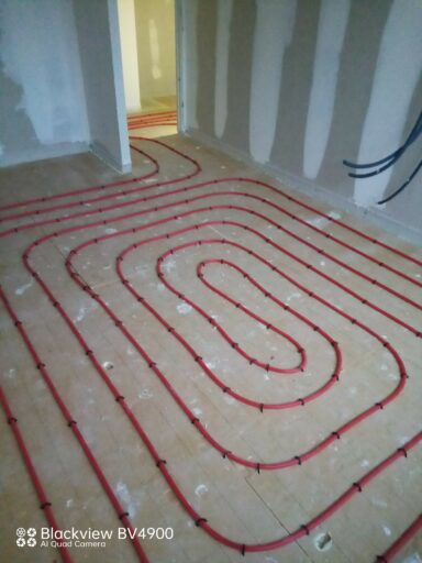 rénovation intérieure, plancher chauffant